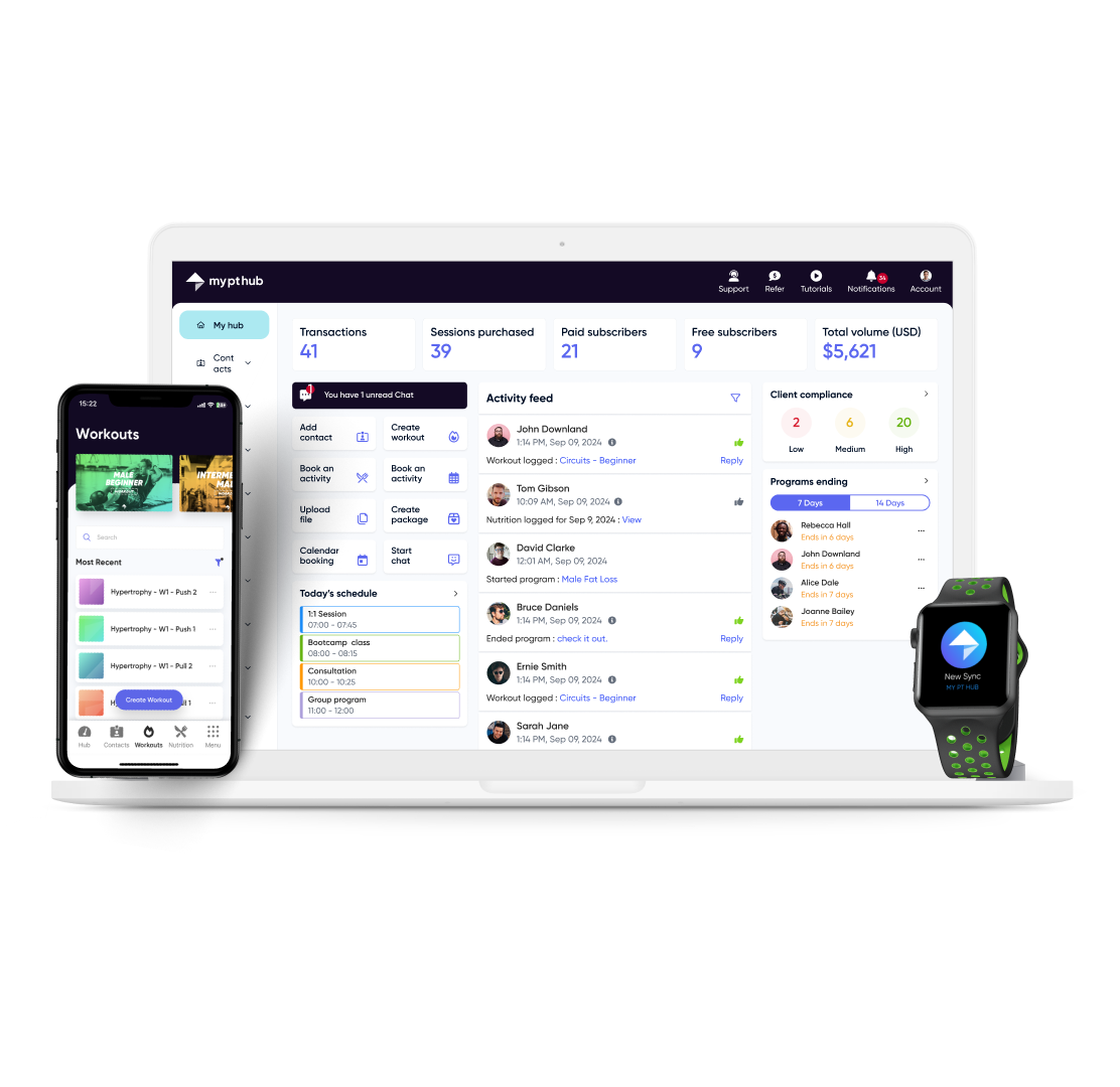 screenshot of My PT Hub